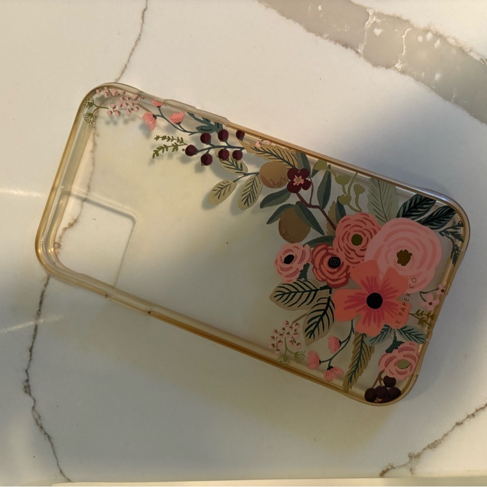 Floral Clear and Red iPhone 11 Cases
